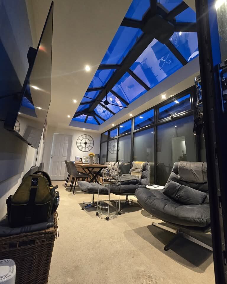 Orangery interior beneath a roof lantern